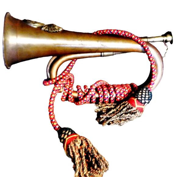 Excellent Shape Royal Welsh Fusiliers 23rd Regiment Bugle ~WW1 Museum Quality - Picture 2 of 13
